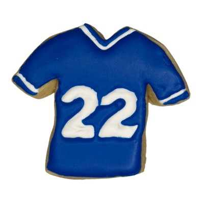 AJB-1230 : Soccer Jersey Frosted Cutout Sugar Cookie at A & Js Texas Bakehouse