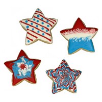 All-American Patriotic Star Frosted Cutout Sugar Cookie