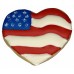 AJB-1243 : Patriotic Flag Heart Frosted Cutout Sugar Cookie at A & Js Texas Bakehouse