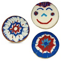 Patriotic Medallion Frosted Cutout Sugar Cookie