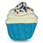 Patriotic Cupcake Frosted Cutout Sugar Cookie