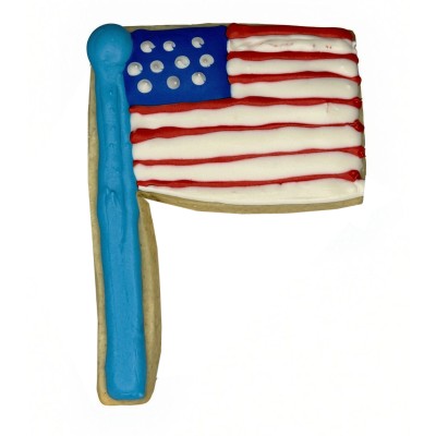 AJB-1248 : USA American Flag Frosted Cutout Sugar Cookie at A & Js Texas Bakehouse