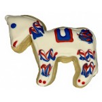 Patriotic Donkey Fiesta Pinata Frosted Cutout Sugar Cookie
