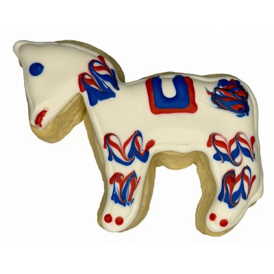 AJB-1251 : Patriotic Donkey Fiesta Pinata Frosted Cutout Sugar Cookie at A & Js Texas Bakehouse