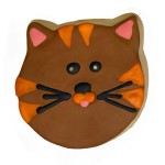 Playful Orange-Stripe Brown Cat Frosted Cutout Sugar Cookie Playful Orange-Stripe Brown Cat Frosted Cutout Sugar Cookie