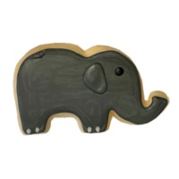 Gray Elephant Baby Frosted Cutout Sugar Cookie Gray Elephant Baby Frosted Cutout Sugar Cookie