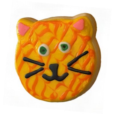 AJB-1266 : Orange Tabby Kitty Cat Frosted Cutout Sugar Cookie at A & J's Texas Bakehouse AJB-1266 : Orange Tabby Kitty Cat Frosted Cutout Sugar Cookie at A & J's Texas Bakehouse