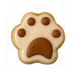 Brown & White Small Paw Print Frosted Cutout Sugar Cookie Brown & White Small Paw Print Frosted Cutout Sugar Cookie