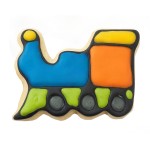 Colorful Choo-Choo Train Frosted Cutout Sugar Cookie Colorful Choo-Choo Train Frosted Cutout Sugar Cookie