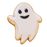 Happy Halloween Ghost Frosted Cutout Sugar Cookie Happy Halloween Ghost Frosted Cutout Sugar Cookie