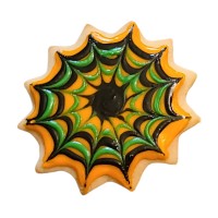 Halloween Spooky Spider Web Frosted Cutout Sugar Cookie Halloween Spooky Spider Web Frosted Cutout Sugar Cookie