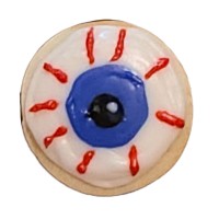 Halloween Scary Floating Eyeball Frosted Cutout Sugar Cookie Halloween Scary Floating Eyeball Frosted Cutout Sugar Cookie