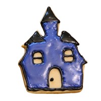 Halloween Haunted House Frosted Cutout Sugar Cookie Halloween Haunted House Frosted Cutout Sugar Cookie