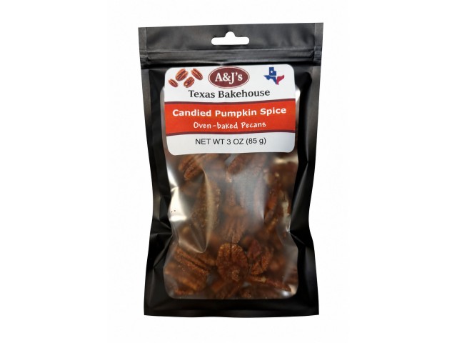 Candied Pumpkin Spice Oven-Baked Pecans - 3 oz Bag