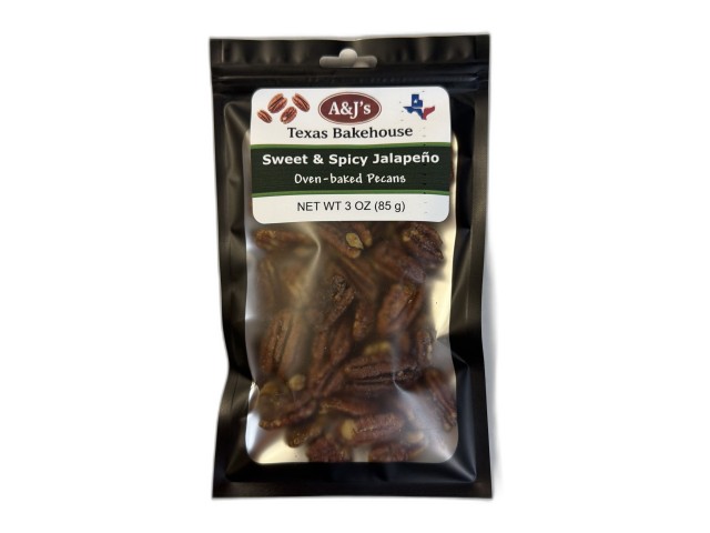 Sweet & Spicy Jalapeño Oven-Baked Pecans - 3 oz Bag