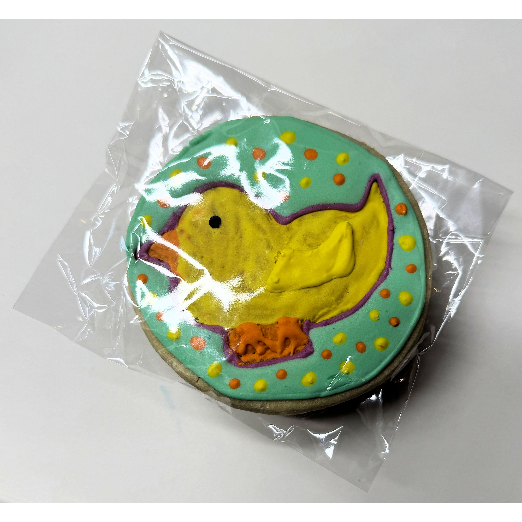 Spring Chick Globe Frosted Cutout Sugar Cookie