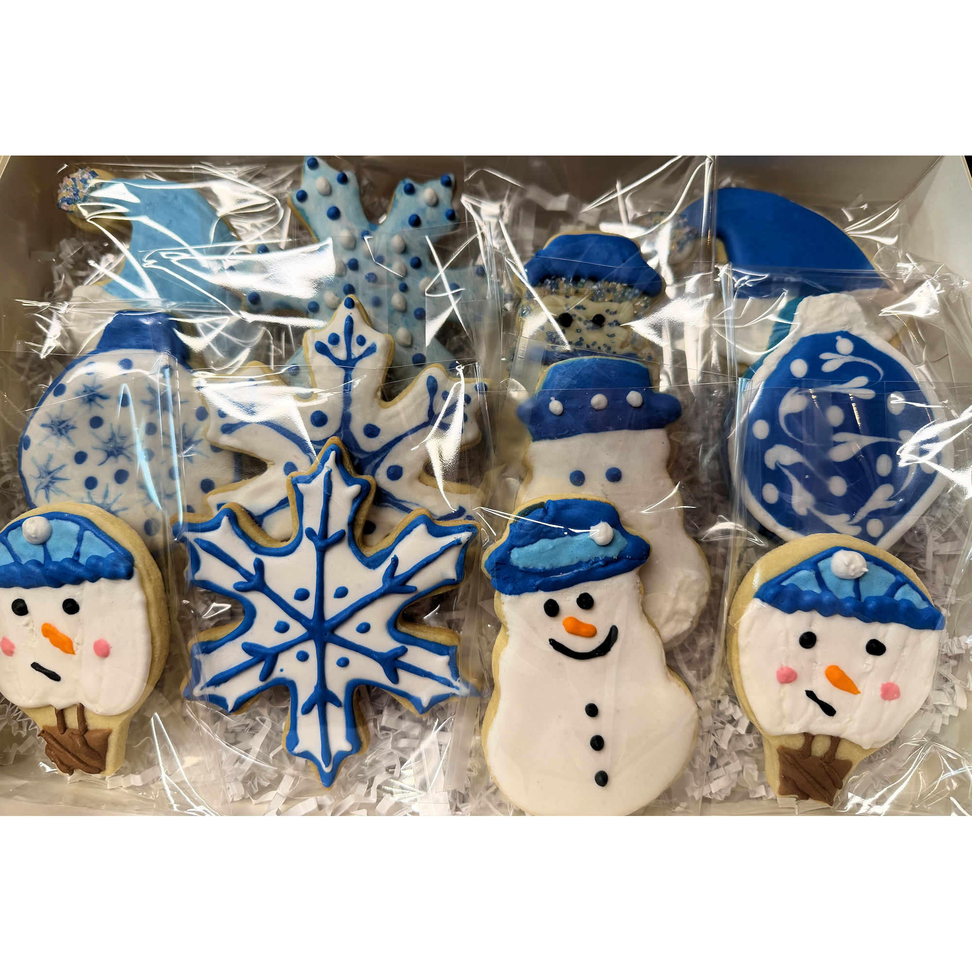 Winter Snow Collection Frosted Cutout Sugar Cookies