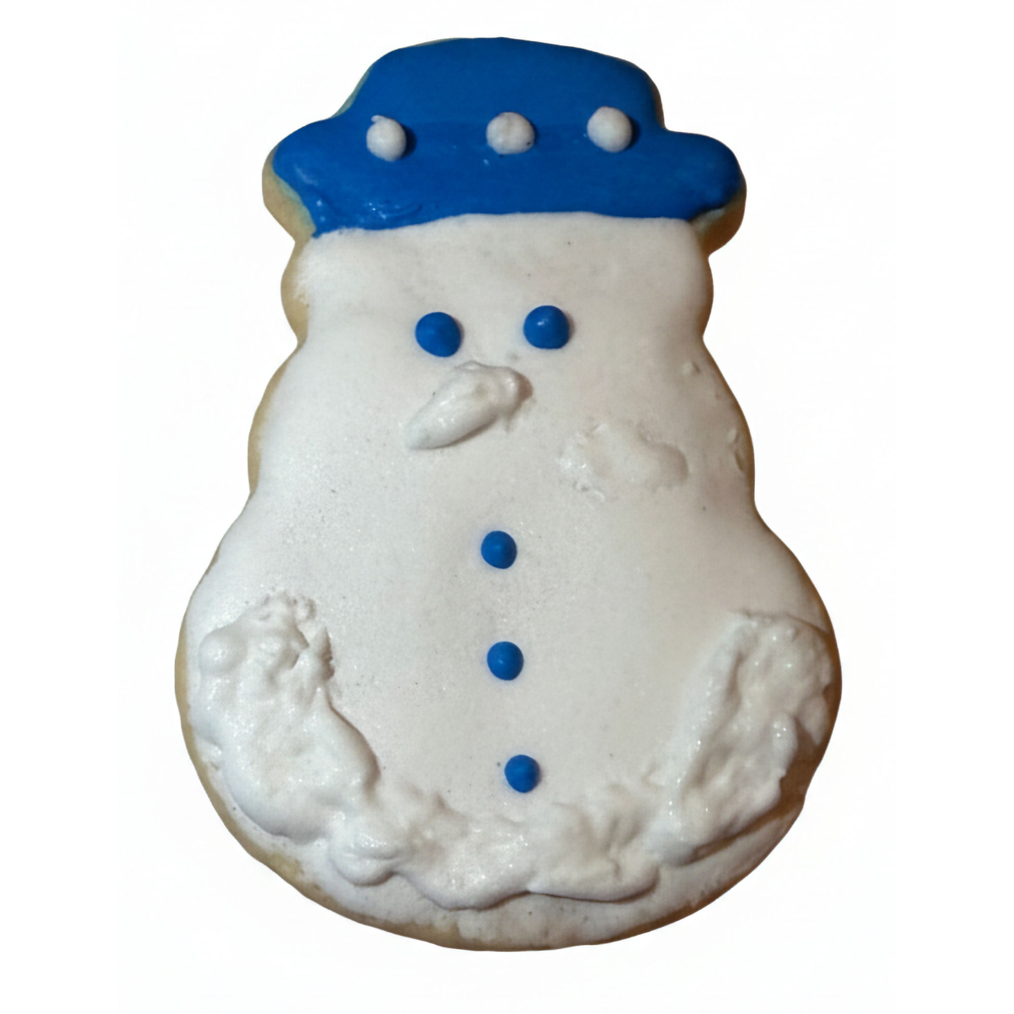 Classic White Snowman Frosted Cutout Sugar Cookie