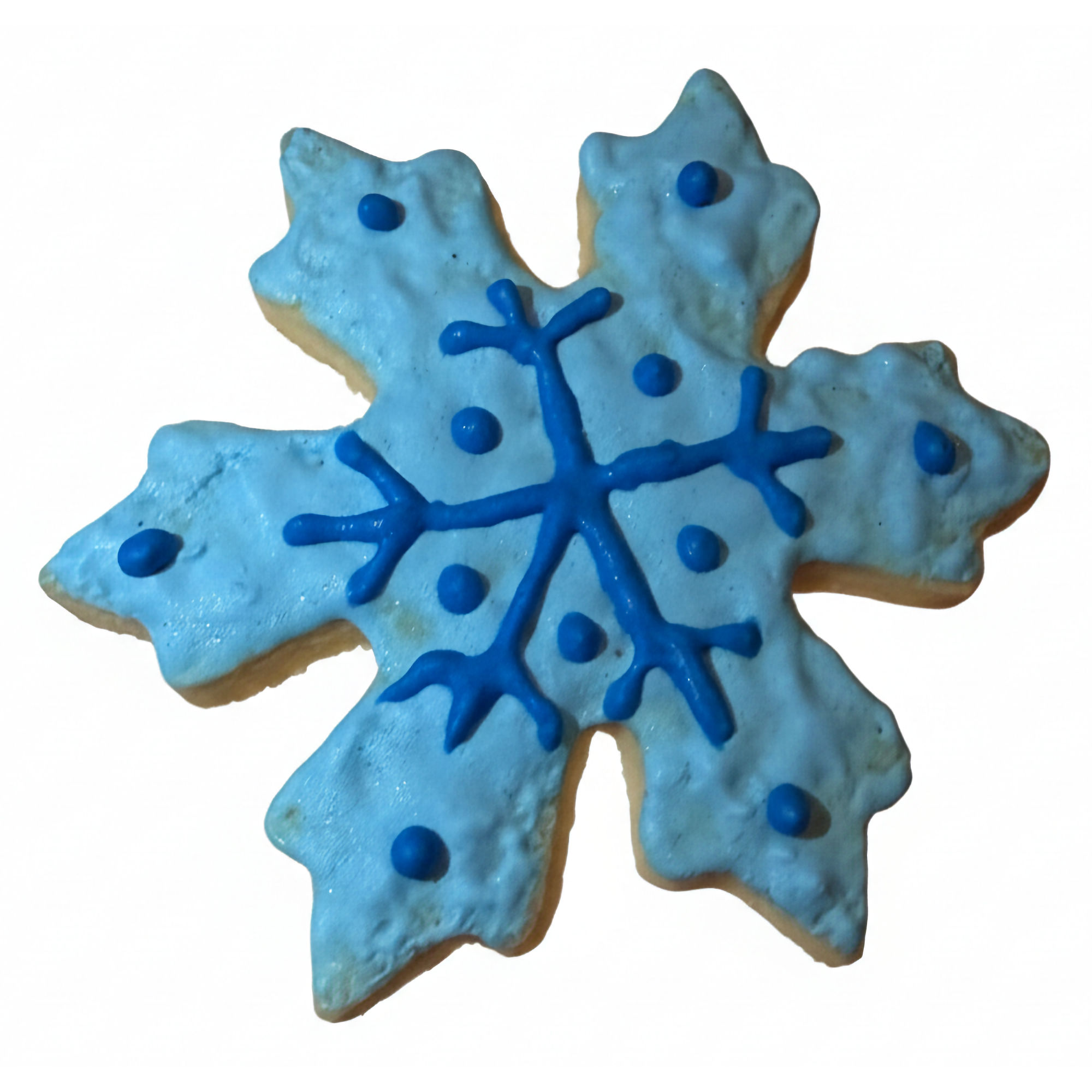 Blue Ice-ing Snowflake Frosted Cutout Sugar Cookie