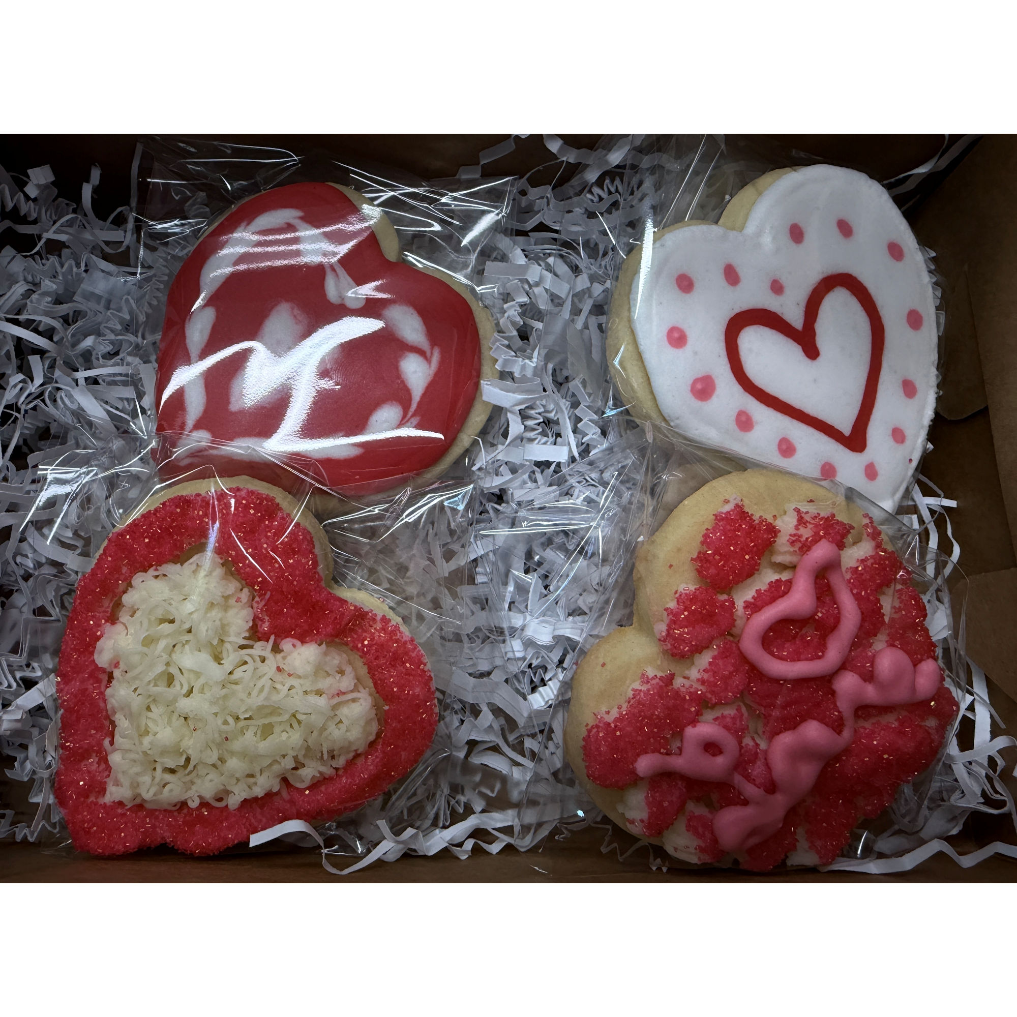 Hearts & Valentine Cookies example cookies