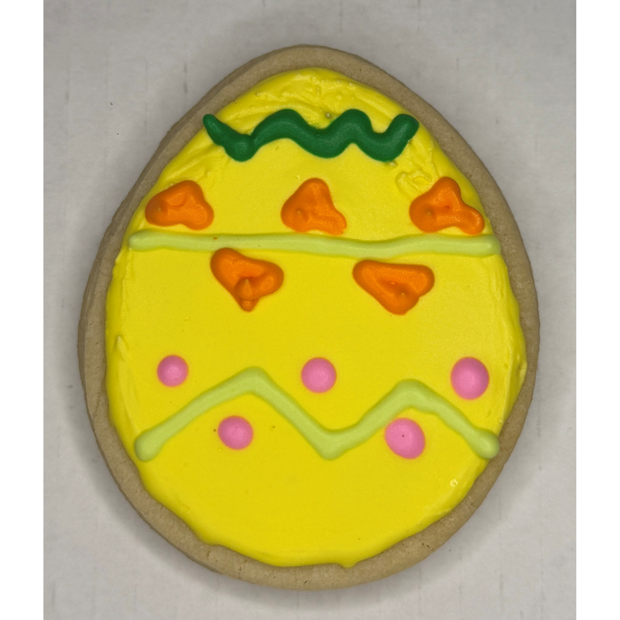 Big Bright Sunshine Easter Egg Frosted Cutout Sugar Cookie