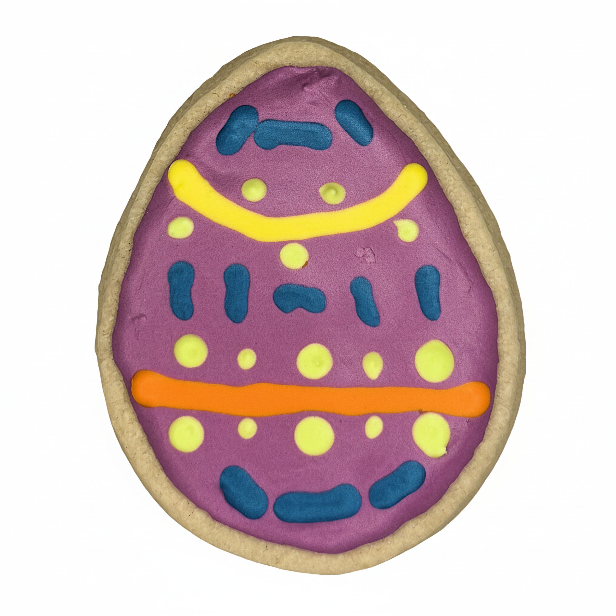 Grand Purple Easter Egg Frosted Cutout Sugar Cookie