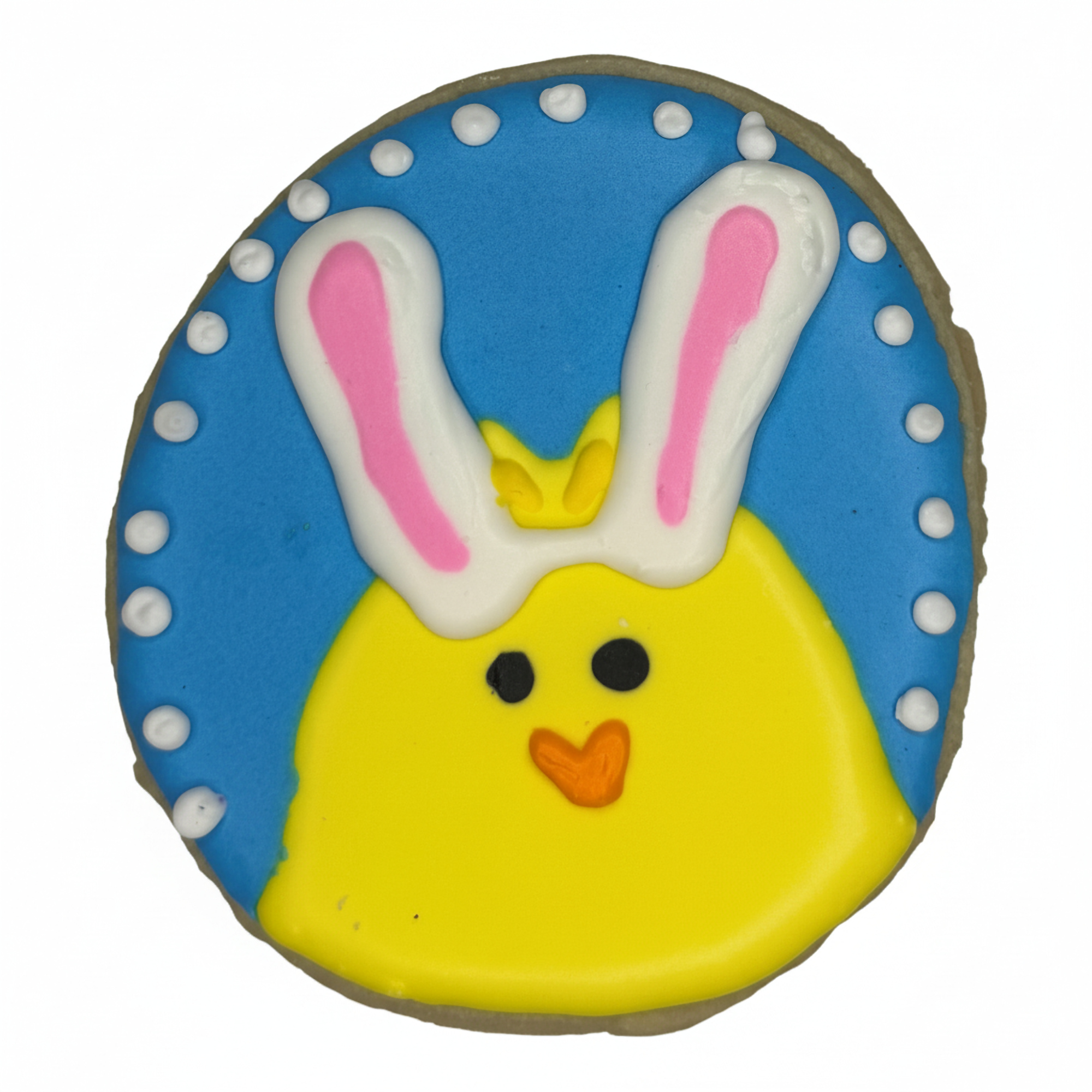 Egg-stra Sneaky Easter Chick Frosted Cutout Sugar Cookie