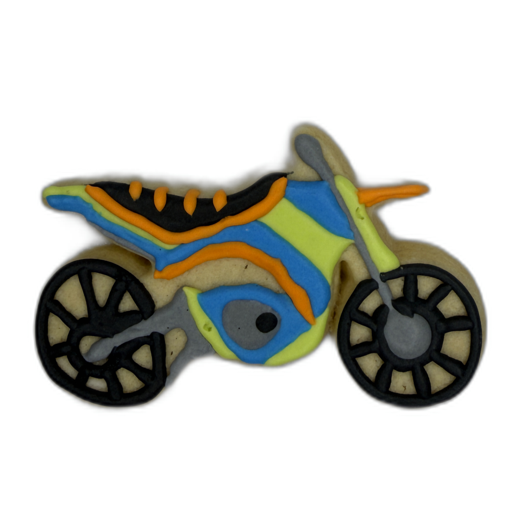 Race Ready Motorcycle Dirt Bike Frosted Cutout Sugar Cookie